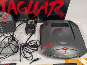 Atari Jaguar System Console Complete in Box 64 Bit W/Cybermorph Game, Manuals