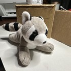 UniPak Raccoon Plush Stuffed Animal Bean Bag, Gray White Black, Small — photo 3