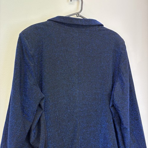 Monsoon Blazer Size 20 Blue Sparkle Glitter Event Festive Party Occasion - Picture 5 of 8