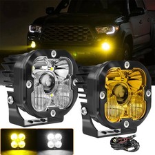 AUXBEAM 3" 200W LED Light Cube Bar Spot Flood Beam Pods Driving Fog Lamp Offroad