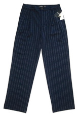 NWT LAUREN Ralph Lauren Strtch Wool Bld Pinstripe TWILL Straight Pant 10 MSP 195
