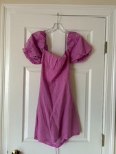 Princess Polly Dress Mini Pink Puffy Sleeve Women's US 6