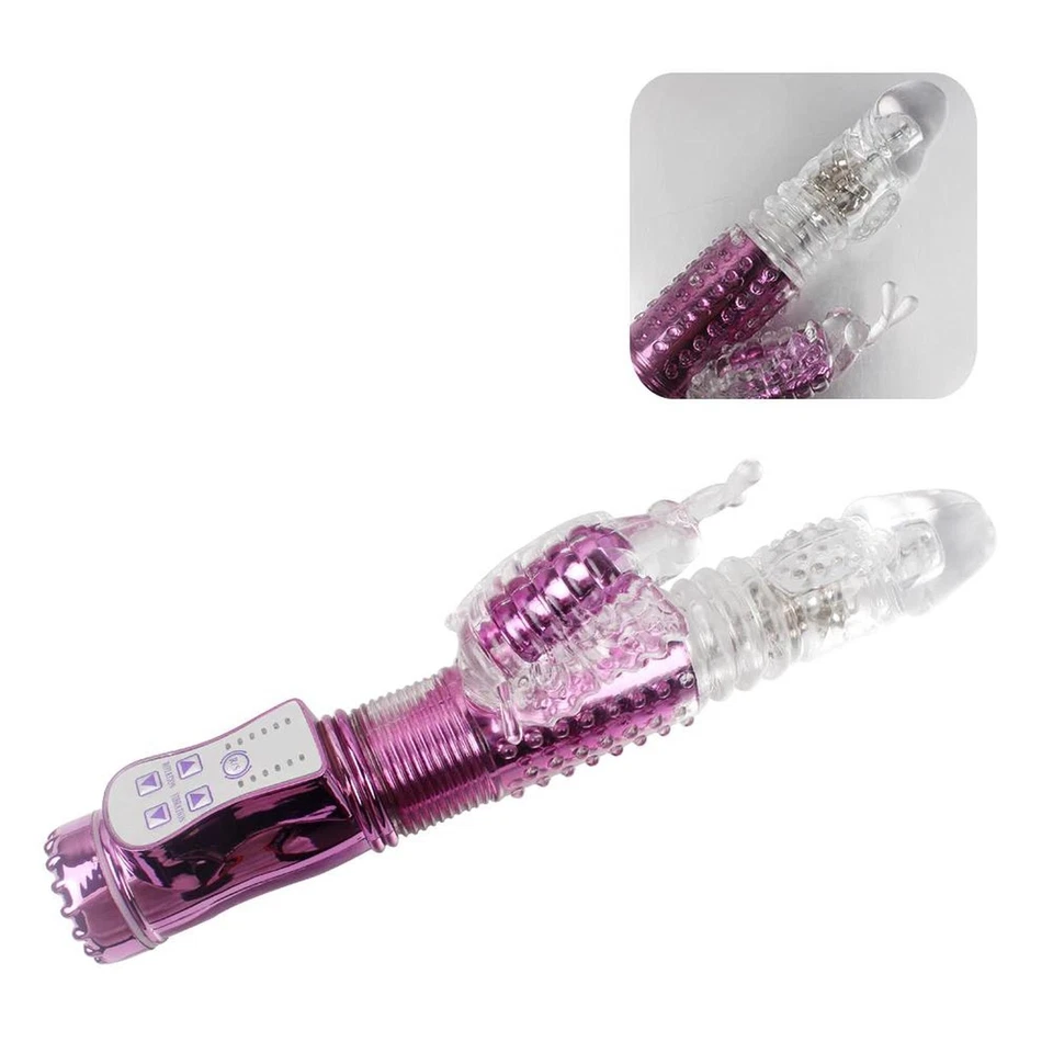 Rabbit-Vibrator - rotierend, Stoßfunktion - 26 cm - Pink - Bild 3 von 4