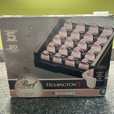 Remington T Studio H9000 Hot Rollers Hair Curlers Pearl Heated Ceramic 20 Clips