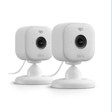 Blink - Mini 2 Indoor/Outdoor 1080p Plug-In Security Camera (2-Pack) - White