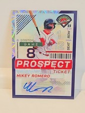 Panini Prospect Ticket - Mikey Romero Autographed Baseball Card