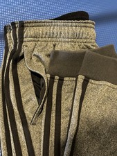Adidas Mens Gray 3 Stripe Fleece Jogger Track Pants Size M Waist 30