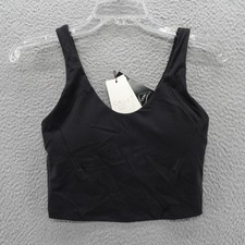 CALIA Inspire Scoop Neck Tank Sports Bra Pure Black Womens Small NEW