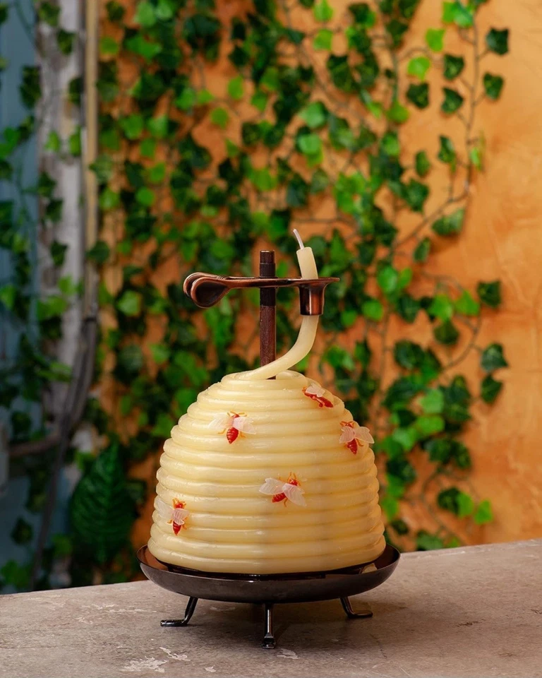 70-Hour Beehive Candle, Eco-friendly Natural Beeswax with Cotton Wick - Image 2 of 4