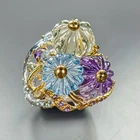 Very beautiful ring Natural Amethyst Ring 925 Sterling Silver Size 7.5 /R472424