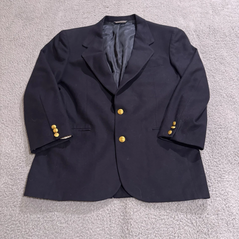 Blazer Banana Republic Para Hombre 40 Azul Abrigo Deportivo 2 Botones Dorado Ajuste A Medida Foto 2 de 4