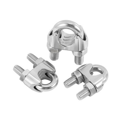 DIN741 1/2/5pcs Stainless Steel 304 Wire Rope Grips Clamps U Bolts M2 M3 M4-M20