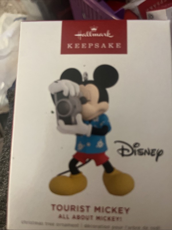 HALLMARK  2022  “TOURIST MICKEY”ALL ABOUT MICKEY “FIRST IN SERIES. Keepsake Orn.