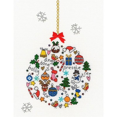Bothy Threads counted cross stitch Kit ''Love Yule'', 20x26cm, XKA15