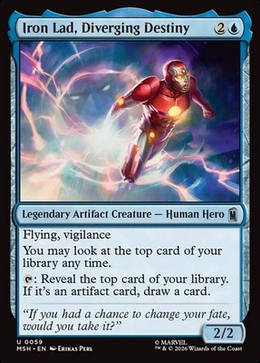 MTG Magic MSH Marvel Super Heroes - 1x EN NM 0059 U Iron Lad, Diverging Destiny
