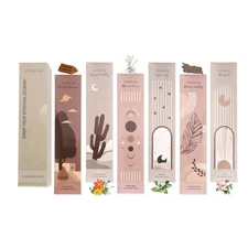 Incense Sticks Set of 120-6 Scents (White Sage, Sandalwood, Jasmine, Lavender...