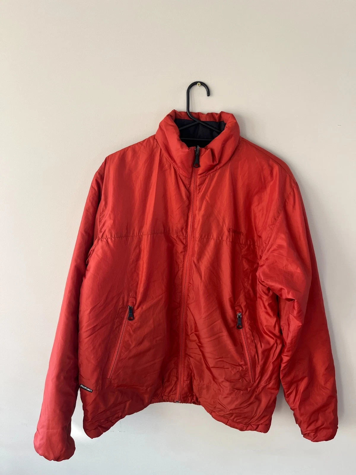 Rohan Snowpack Jacket Full Zip Orange Polyester Water Resistant Size Men M