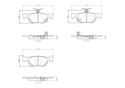 BREMBO P 49 064 Bremsbelagsatz, Scheibenbremse für MAZDA,MAZDA (CHANGAN)