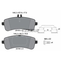Textar BremsbeläGe Bremsbelegsatz Hinten FüR Mercedes-Benz C-Klasse T-Model