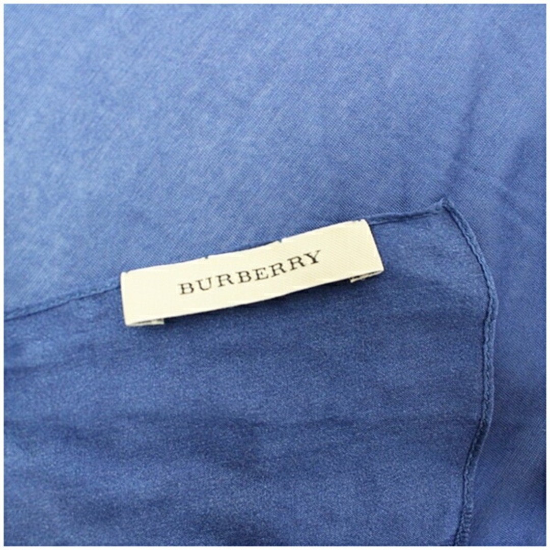 BURBERRY Rectangular Stole Blue Plain Check Women… - image 3