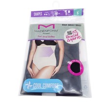 Maidenform Women's Cool Comfort Firm Control High Waist Brief Shapewear Black S