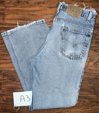 Vtg Levi's 517 Orange Tab Jeans 34x29 Tagged 36x30 Distressed Frayed Bootcut