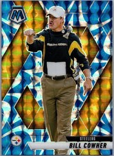 2025 Panini Mosaic #226 Bill Cowher Mosaic Reactive Blue
