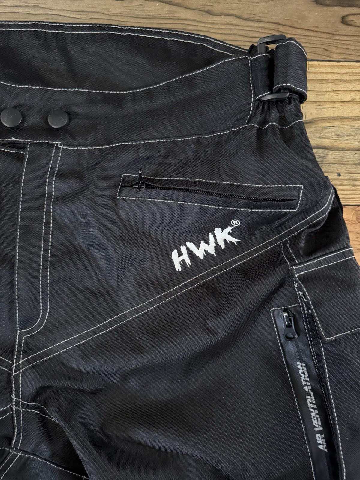 HWK Motorcycle Pants Air Vent Elastic Waistband Cordura Fabric CE Armor Mens XXL