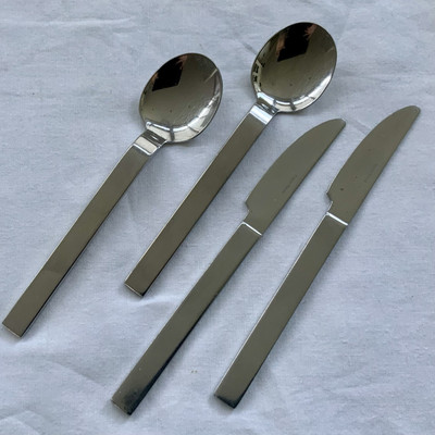 Boda Nova Besteck Edelstahl 18/8 Stainless 2 Messer 2 Löffel