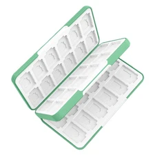 Game Card Case 24 Games Card High Capacity Dust Proof Green