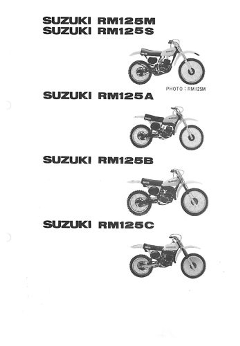 五車韻瑞　全25冊　古書 SUZUKI Parts Manual RM125 1975 1976 1977 and 1978 Spares