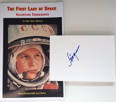 Walentina Tereschkowa signiert Valentina Tereshkova Wostok Kosmonaut Autogramm 
