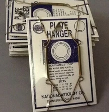 12pcs Spring Plate Wire Brass Plate Hangers – for 5” to 8”  plate – New - H58 