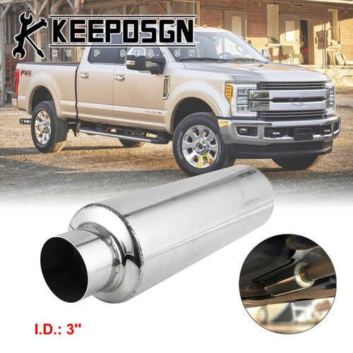 3'' Inch In/Outlet Muffler Resonator Exhaust Quiet Deep Tone 16'' for