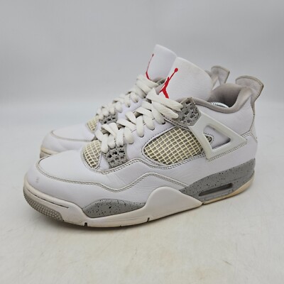 Jordan 4 Retro Mid White Oreo Sneakers Shoes Mens 10 CT8527-100 White Gray