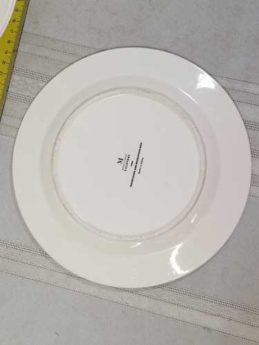 3 Martha Stewart Everyday White Salad Plates Embossed Rim - Picture 4 of 5