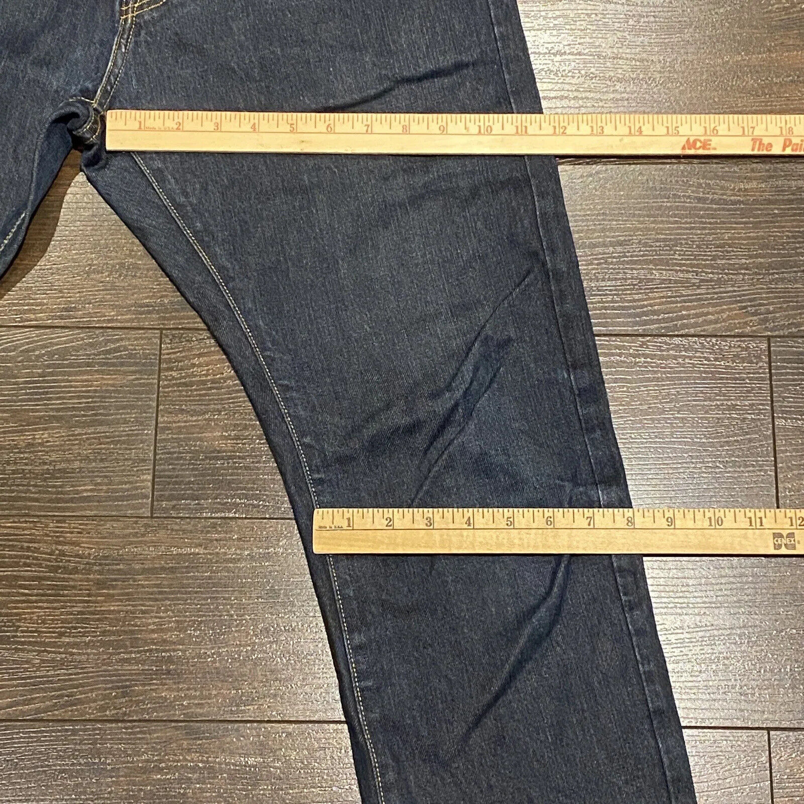 EVISU Jeans No 3 Mens Size W33 x L29 Dark Wash 100% Cotton Vintage 2000’s