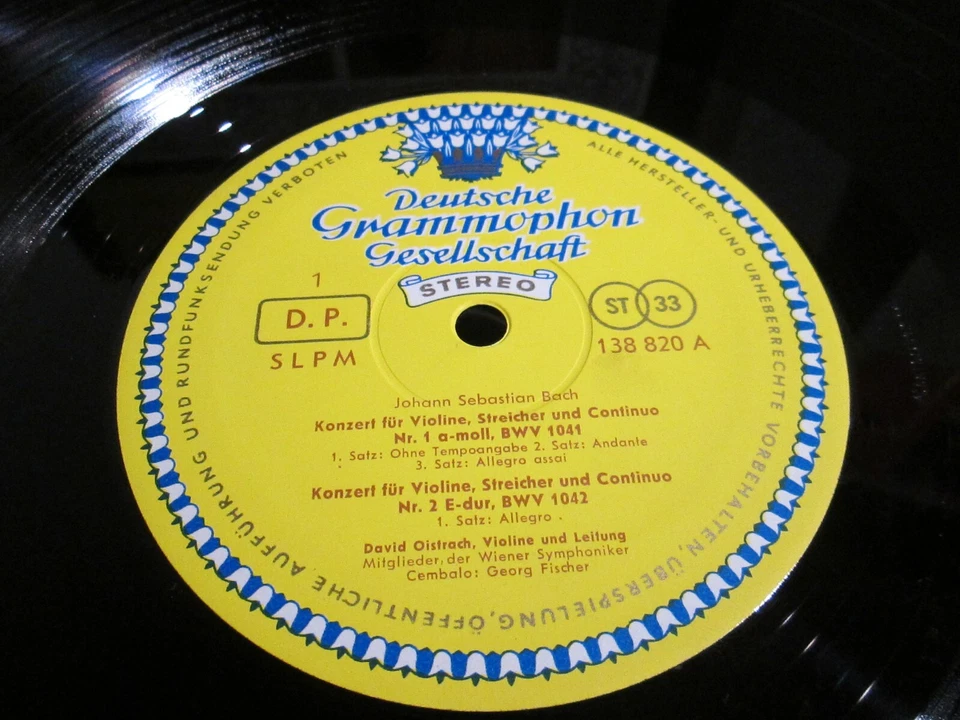 IGOR & DAVID OISTRACH - BACH VIOLIN CONCERTOS- DG 138820 SLPM RED STEREO `64 ex+ - Bild 2 von 4