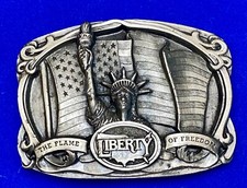 The Flame of Freedom - Statue of Liberty commemorative 1985 bergamot belt buckle