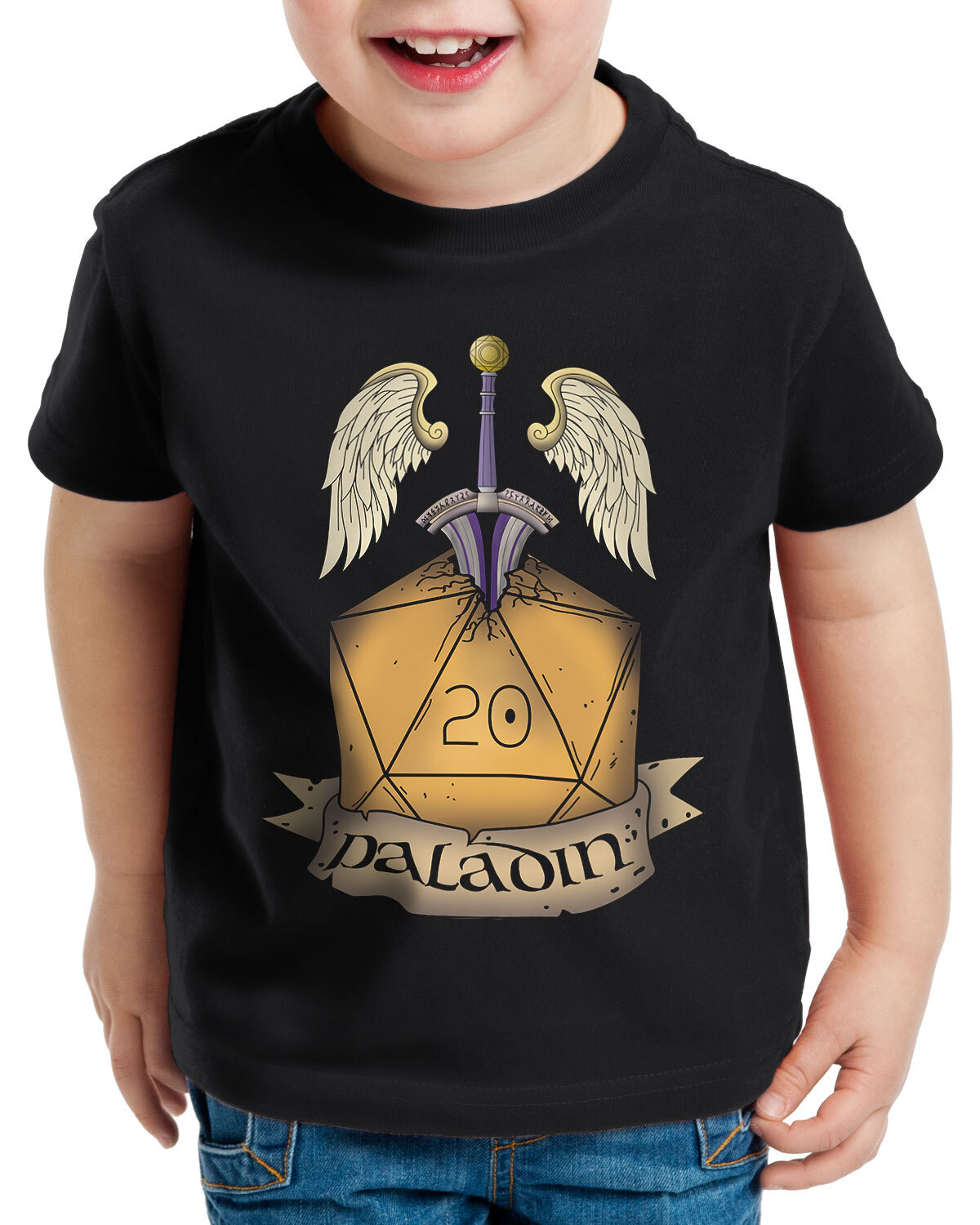 ALTRA T shirt bambino dadi paladino dungeon tabletop dragons d20