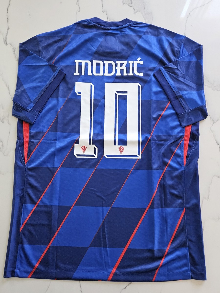 Luka Modric #10 Blue Croatia National Team Mens Extra Large Jersey