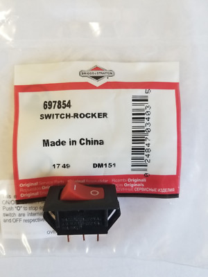 New OEM Briggs & Stratton 697854 ON / OFF Rocker Switch - 3 Prong | eBay