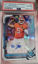 2021 Bowman Chrome DJ UIAGALELEI 1st Rookie Auto PSA 10 Card Autograph CHARGERS