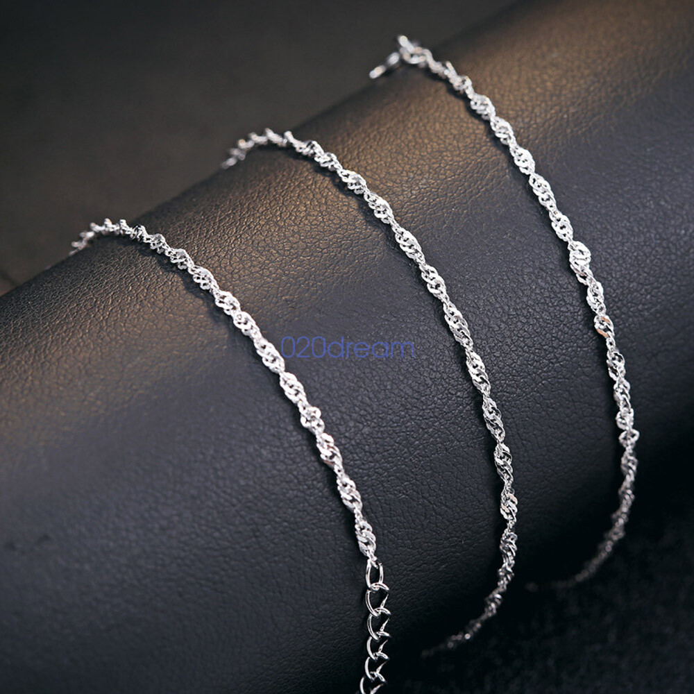【NONCODE】92.5 silver necklace silver necklace Custom Solid 925 Sterling Silver Skull Death Link Chain