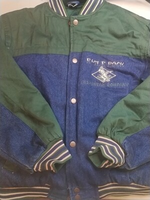 Vintage Bomber-Style Jacket 'Eagle Rock Jeanswear Company' Thick Quilted Coat
