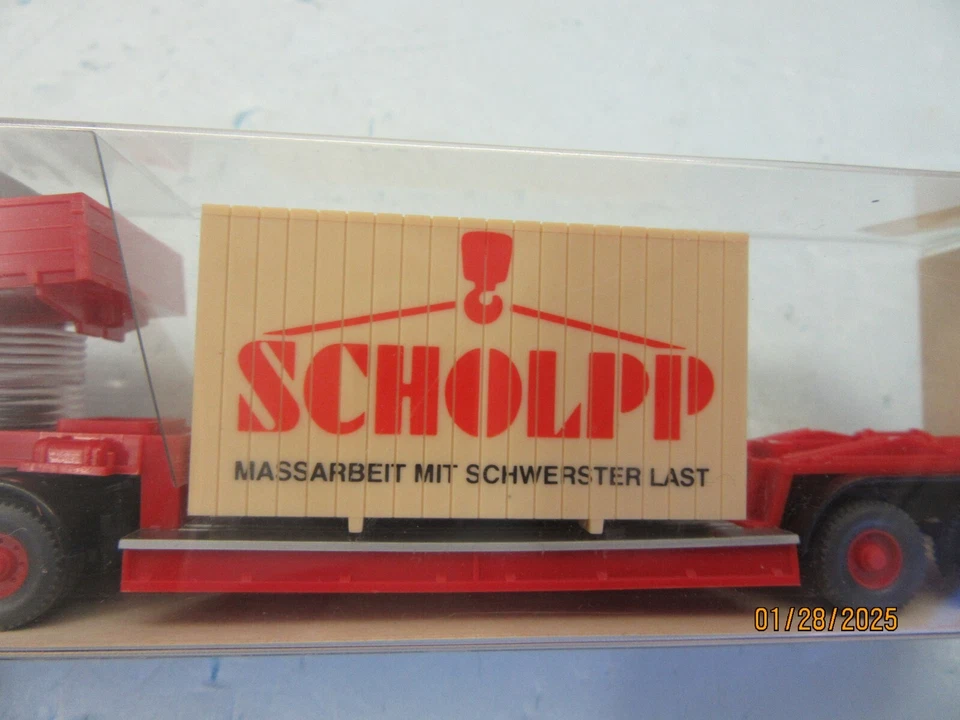 HO - Camión contenedor de servicio pesado Wiking 29504 con suspensión "A.SCHOLPP" - NUEVO EN CAJA Foto 2 de 4