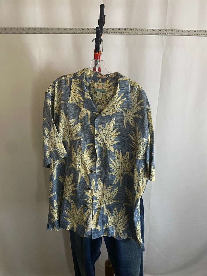 CAMISA ABOTONADA MANGA CORTA 100% Lino Floral Reyn Spooner Regency XL Foto 2 de 4