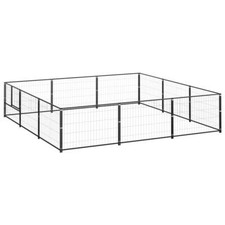 NNEVL Dog Kennel Black 9 m  Steel