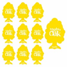 10 x Mighty Oak Hanging Car Air Freshener Freshner Fragrance Scent - VANILLA