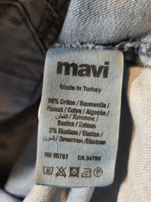 Mavi Distressed Light Wash Denim Jean Jacket Size XS Great Shape